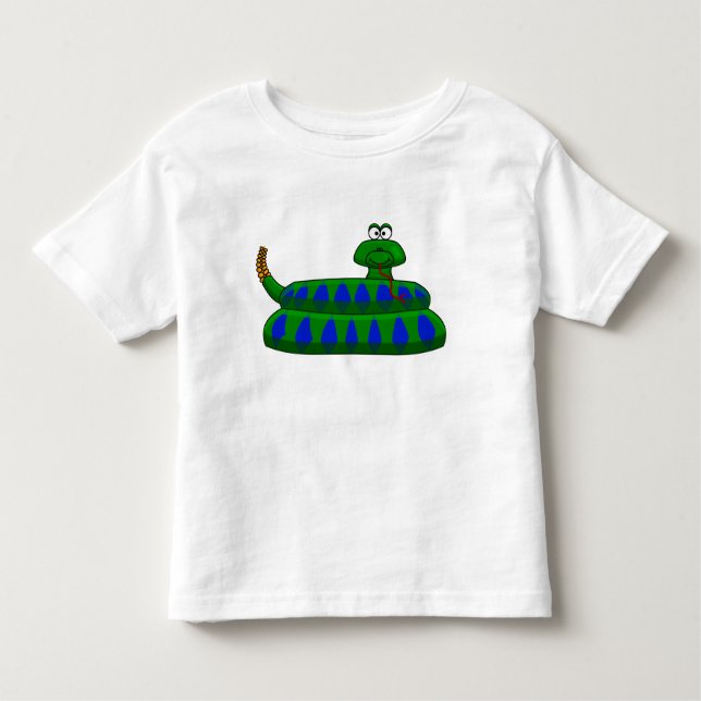 T-shirt Pour Les Tous Petits Jolie serpent de caricature Chemise de garçon (Devant)
