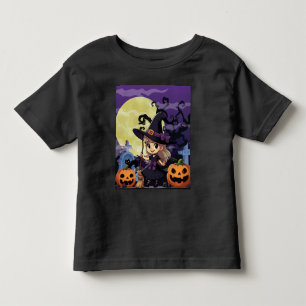 T-shirt Pour Les Tous Petits Jolie Sorcière d'Halloween Anime