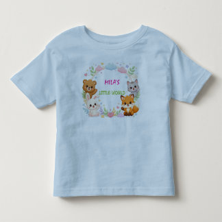 T-shirt Pour Les Tous Petits Jolis animaux de la forêt - Art mural pour nurseri