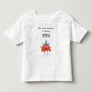T-shirt Pour Les Tous Petits Jolis Monstres Colorés Anniversaire Garçons Fête