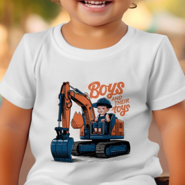 T-shirt Pour Les Tous Petits Jouer sur le bulldozer (Créateur téléchargé)