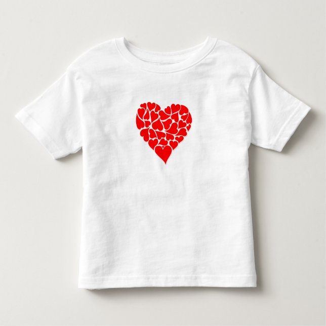 T-shirt Pour Les Tous Petits Jouets Chemise Valentine Coeur (Devant)