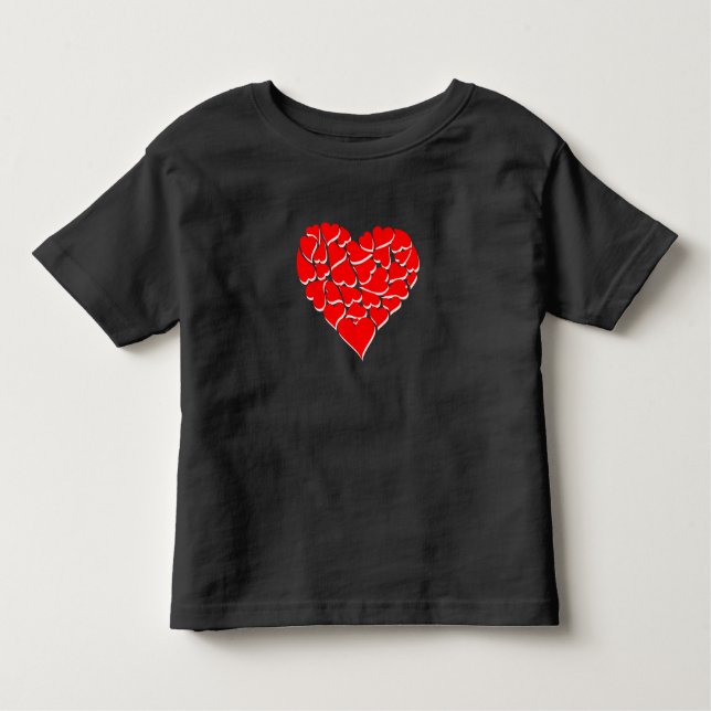 T-shirt Pour Les Tous Petits Jouets Chemise Valentine Coeur (Devant)