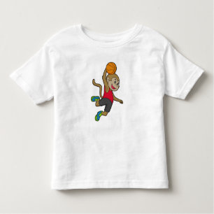 T-shirt Pour Les Tous Petits Joueur de basket-ball singe