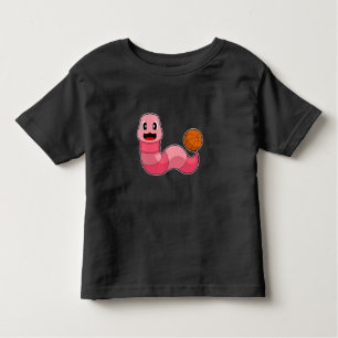 T-shirt Pour Les Tous Petits Joueur de basket-ball Worm
