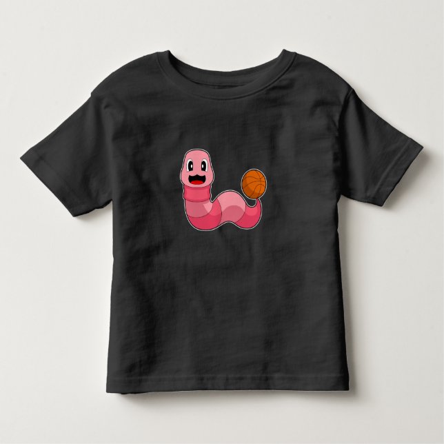 T-shirt Pour Les Tous Petits Joueur de basket-ball Worm (Devant)