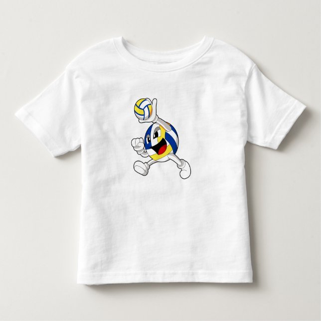 T-shirt Pour Les Tous Petits Joueur de volley-ball avec volley-ball (Devant)