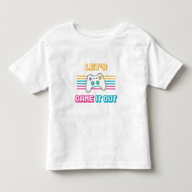T-shirt Pour Les Tous Petits  Jouons-le façon rétro (Devant)