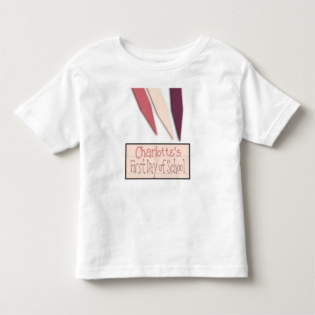 T-shirt Pour Les Tous Petits Jour d'école personnalisable (Devant)