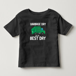 T-shirt Pour Les Tous Petits Jour des ordures Truck Déchets Trucker Dumping