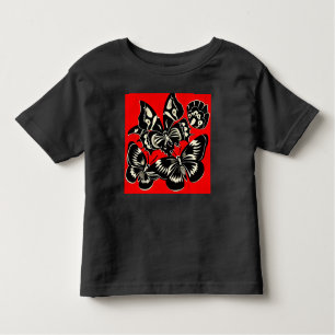 T-shirt Pour Les Tous Petits Jour des papillons morts Woodcut 2