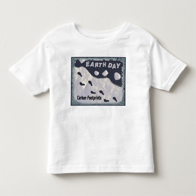 T-shirt Pour Les Tous Petits Jour des terres - Empreintes carbone (Devant)