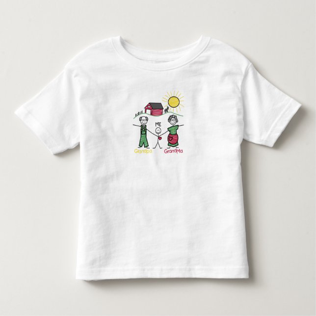 T-shirt Pour Les Tous Petits Journée avec le grand-parent - (Devant)