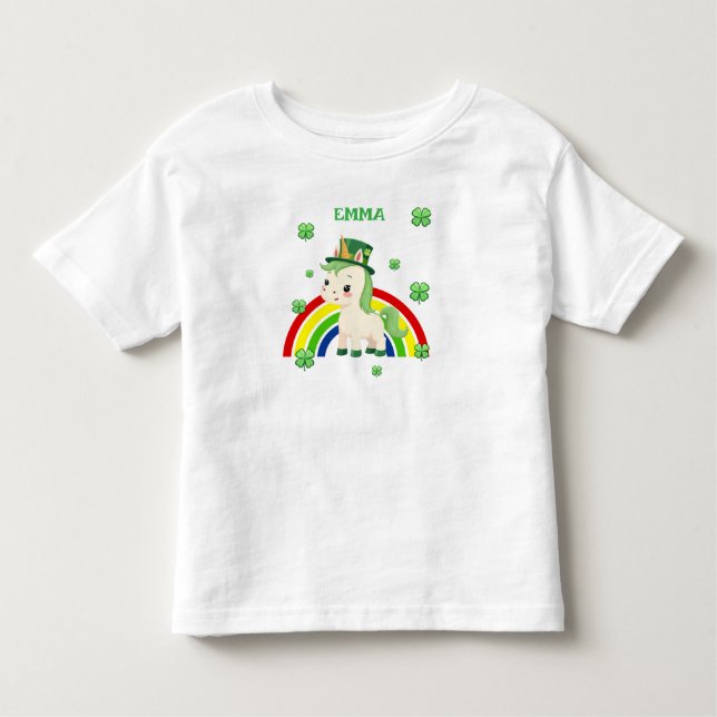 T-shirt Pour Les Tous Petits Journée personnalisée de la Saint-Patrick (Devant)