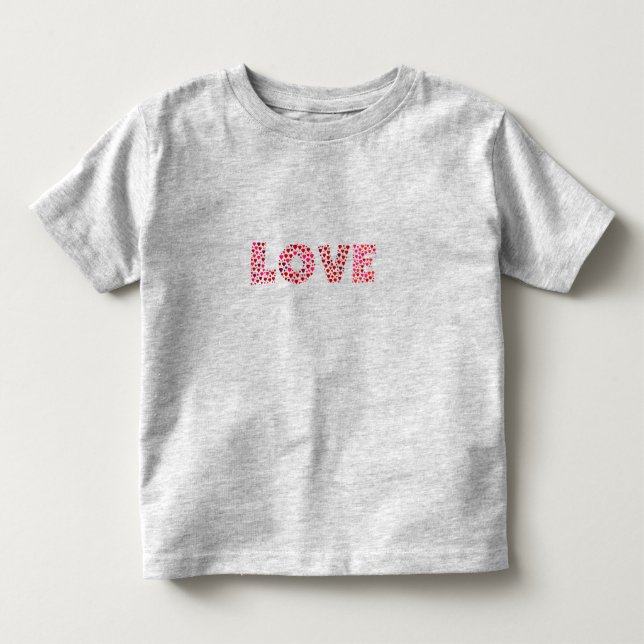 T-shirt Pour Les Tous Petits Joyeuse Saint-Valentin Amour  (Devant)
