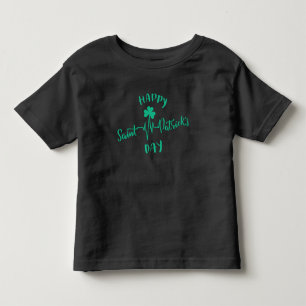 T-shirt Pour Les Tous Petits Joyeuse St Patrick Day Battement de coeur trèfle