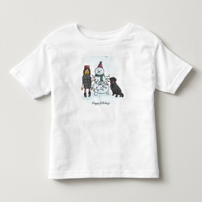 T-shirt Pour Les Tous Petits Joyeuses fêtes (Devant)