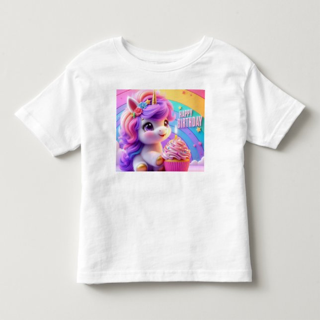 T-shirt Pour Les Tous Petits Joyeux Anniversaire (Devant)