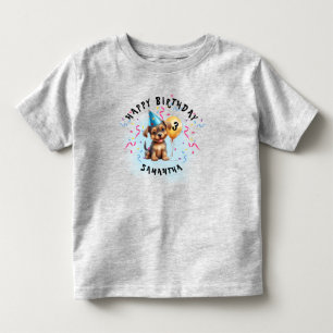 T-shirt Pour Les Tous Petits Joyeux Anniversaire Confettis Fête Tout-Petit Chie