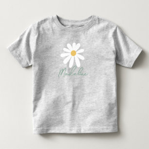 T-shirt Pour Les Tous Petits Joyeux Anniversaire Fleur Sauvage Daisy 1 an 