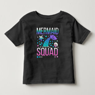 T-shirt Pour Les Tous Petits Joyeux Anniversaire Mermaid Squad-68296