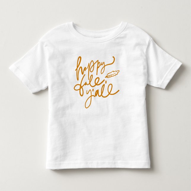 T-shirt Pour Les Tous Petits Joyeux automne Y'all (Devant)