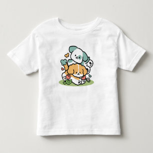 T-shirt Pour Les Tous Petits Joyeux Chiots Arrivés En Mai - Kawaii Dog Art