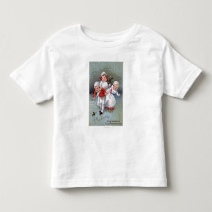 T-shirt Pour Les Tous Petits Joyeux ChristmasLittle badine le patinage de glace