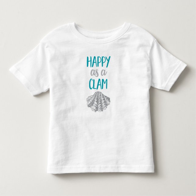 T-shirt Pour Les Tous Petits Joyeux comme un clam (Devant)
