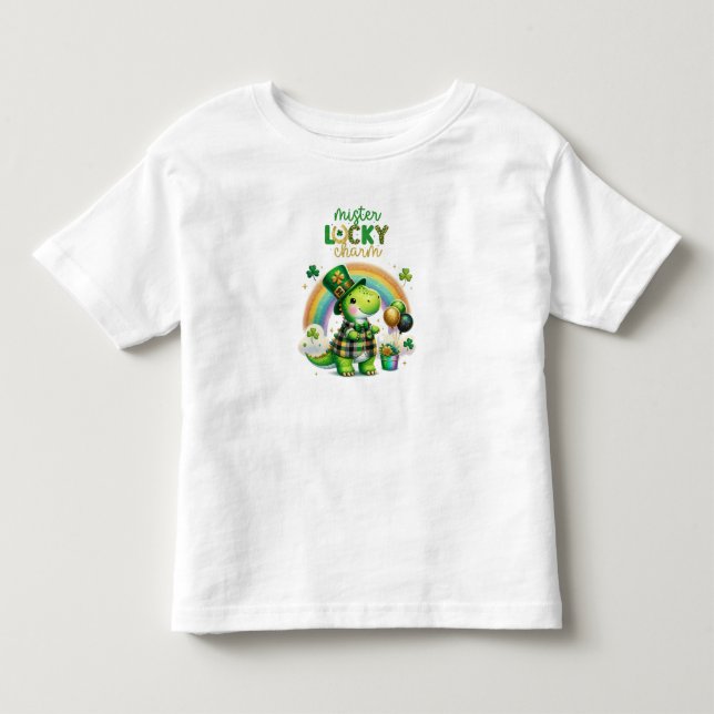 T-shirt Pour Les Tous Petits Joyeux crocodile de la Saint Patrick (Devant)