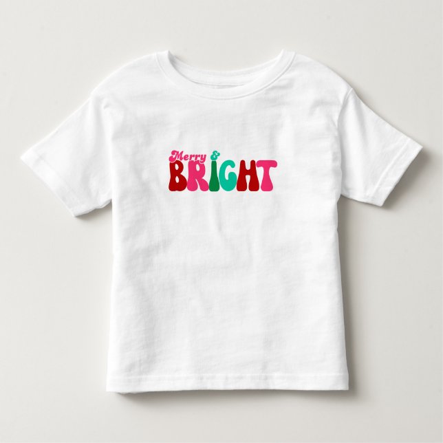 T-shirt Pour Les Tous Petits Joyeux et brillant Noël Maximal (Devant)