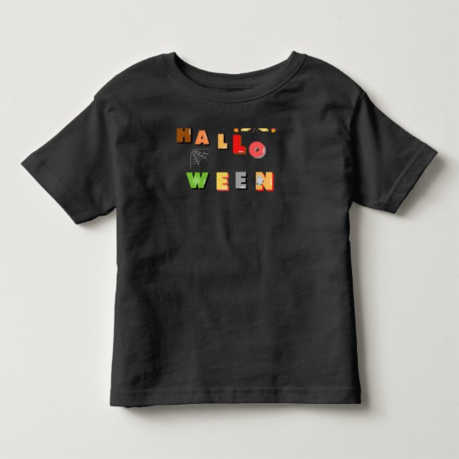 T-shirt Pour Les Tous Petits Joyeux Halloween effrayant (Devant)
