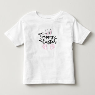 T-shirt Pour Les Tous Petits Joyeux lapin de Pâques oreilles et pieds