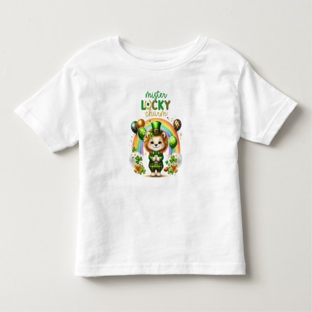 T-shirt Pour Les Tous Petits Joyeux Lion de la Saint Patrick (Devant)