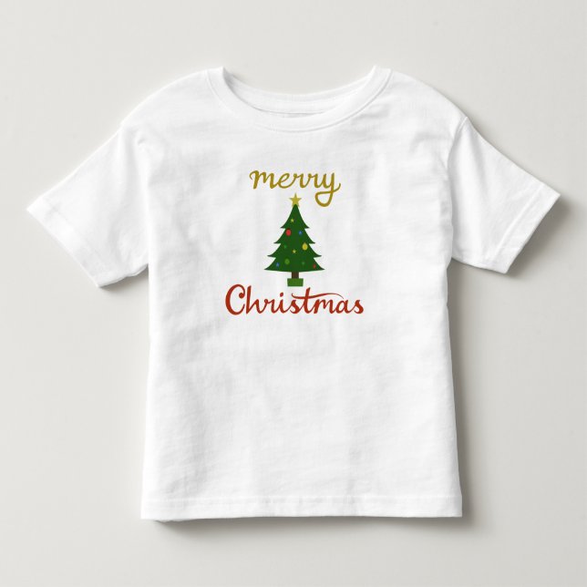 T-shirt Pour Les Tous Petits Joyeux Noël+Création d'arbre (Devant)