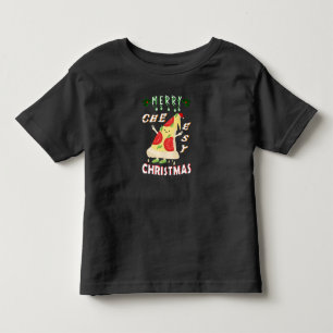 T-shirt Pour Les Tous Petits Joyeux Noël fromageux Xmas Santa Pizza Noël