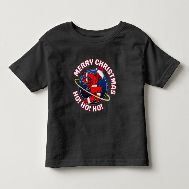 T-SHIRT POUR LES TOUS PETITS JOYEUX NOËL FUNNY ASTRONAUTE SPATIAL  (Devant)