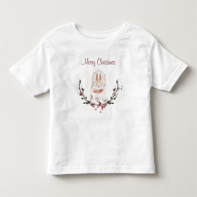 T-shirt Pour Les Tous Petits Joyeux Noël mignonne Enfants (Devant)