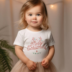 T-shirt Pour Les Tous Petits Joyeux Noël Nom de famille Reindeer Holiday