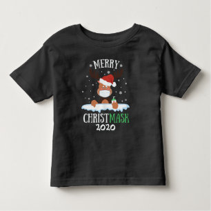 T-shirt Pour Les Tous Petits Joyeux Noël rennes masque visage désinfectant
