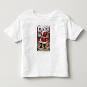 T-shirt Pour Les Tous Petits Joyeux NoëlFille de Noël en bleu