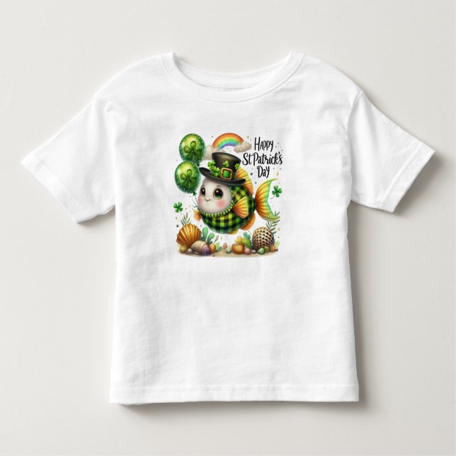 T-shirt Pour Les Tous Petits Joyeux poisson de la Saint Patrick (Devant)