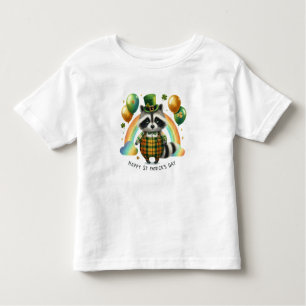 T-shirt Pour Les Tous Petits Joyeux St. Patrick's Day Raccoon
