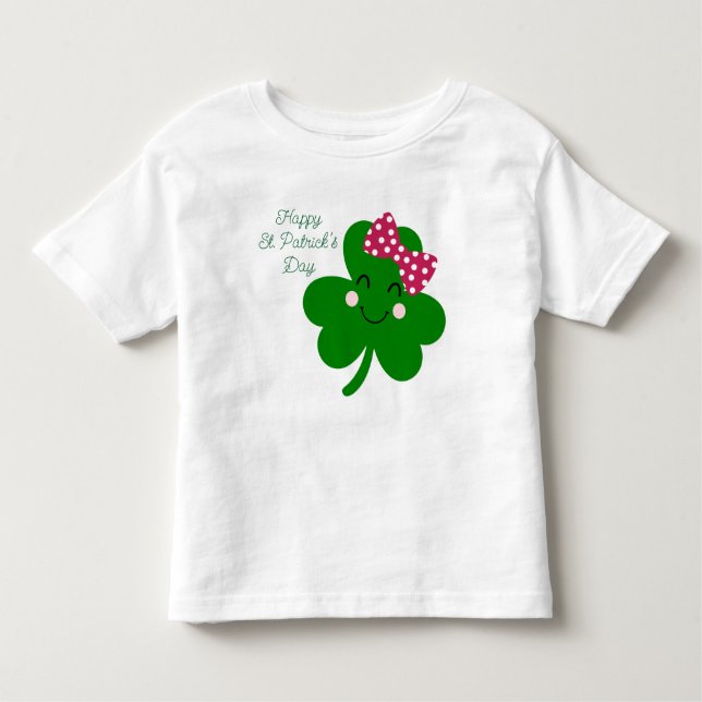 T-shirt Pour Les Tous Petits Joyeux trèfle de la Saint Patrick (Devant)