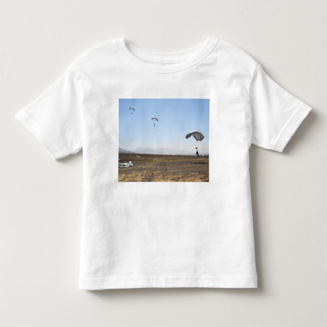 T-shirt Pour Les Tous Petits Jumeaux de parachute libre (Devant)