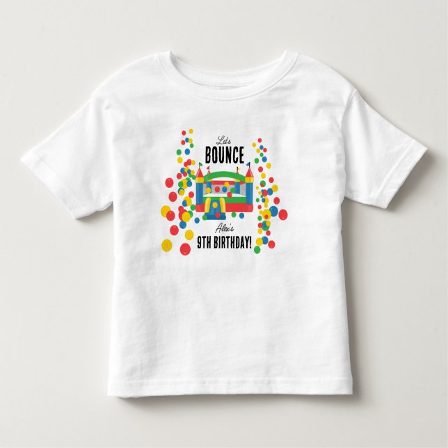 T-shirt Pour Les Tous Petits Jumping Bouncy Castle Kids Bounce Anniversaire (Devant)