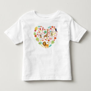 T-shirt Pour Les Tous Petits Jungle Safari, Coeur Safari,