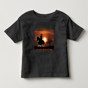 T-shirt Pour Les Tous Petits juste une fille qui aime les chevaux