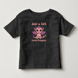 T-shirt Pour Les Tous Petits Juste une fille qui aime les dragons