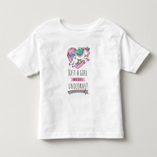 T-shirt Pour Les Tous Petits Juste Une Fille Qui Aime Les Unicornes !